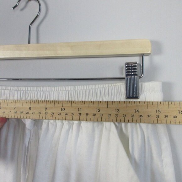 Ann Taylor Women's Mini Skirt Linen Blend Pleated Pull On Sports 4 White 192 - Picture 8 of 10